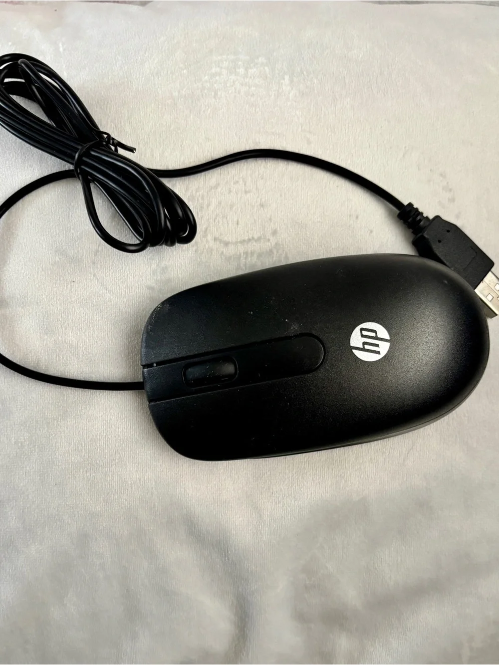 HP Black Wired USB Optical Mouse with Scroll Wheel